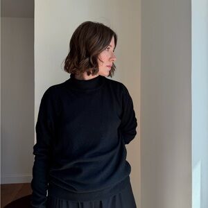 Northcrest Women's Black Turtleneck Sweater